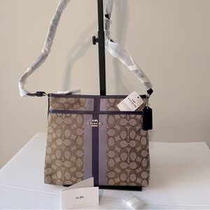 NEW Coach Crossbody in Signature Jacquard with Stripes Handbag
